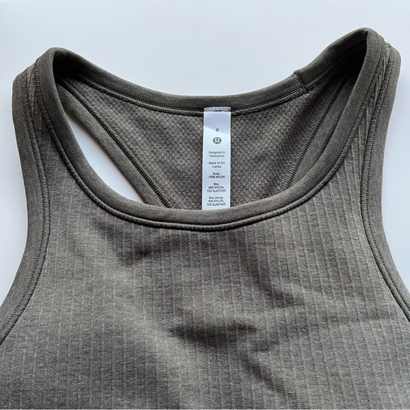 NWT Lululemon Ebb to Street Cropped Racerback Tank Top - Carob Brown - Picture 8 of 8